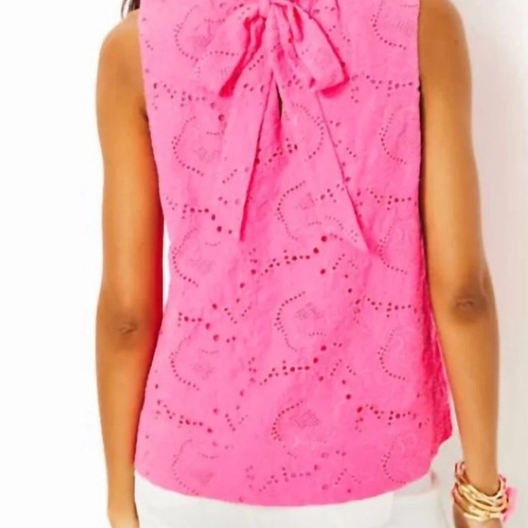 NWT - Lilly Pulitzer Pink Dahliana Sleeveless Top - Picture 2 of 5